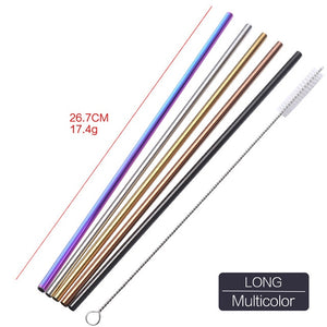 Straws - 4PCS Metal Drinking Straws