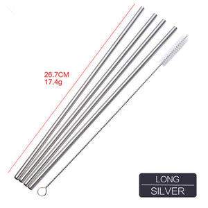 Straws - 4PCS Metal Drinking Straws