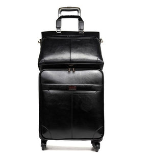 Luggage - Retro PU Leather 16/20/24 inch Rolling Luggage Sets