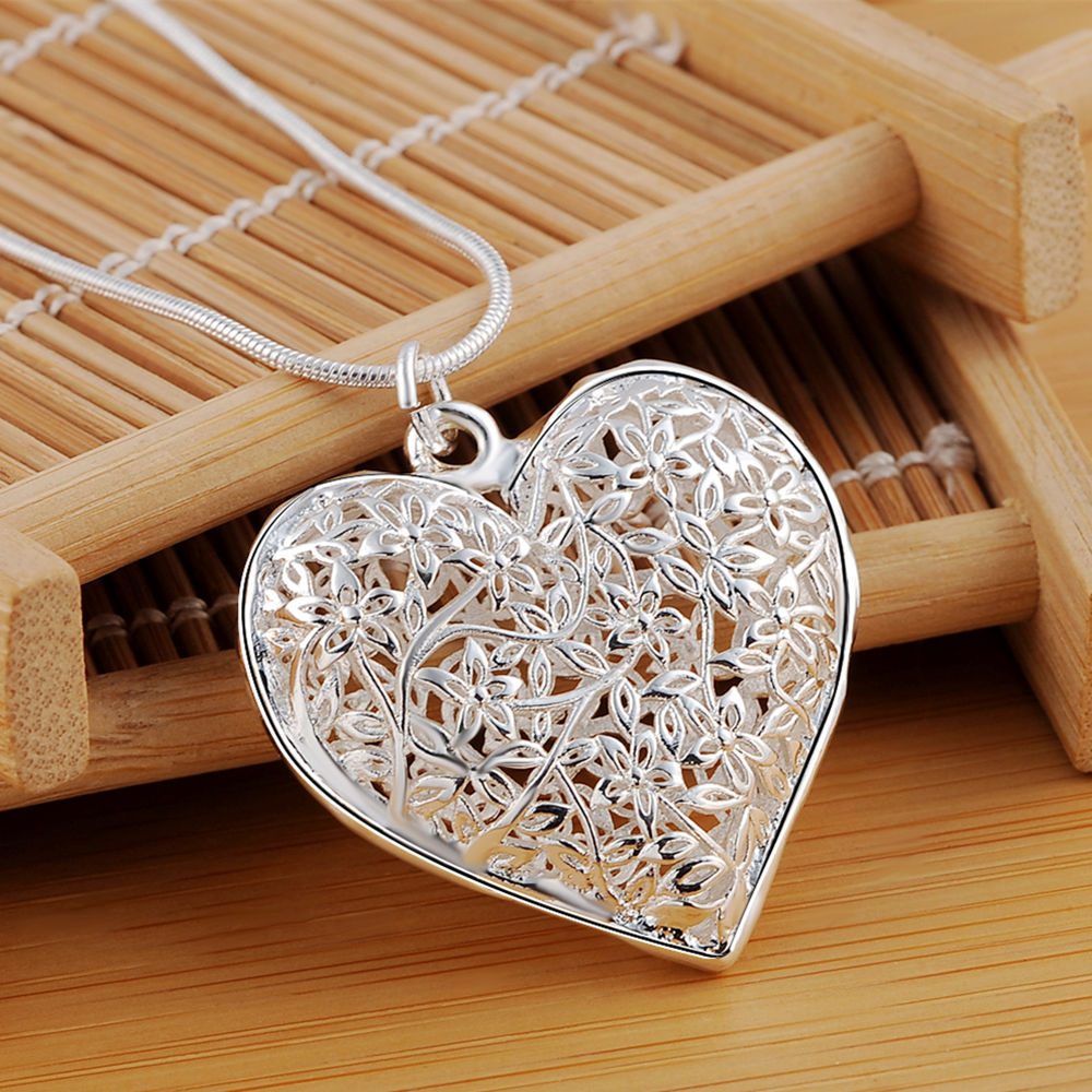 Necklace - Silver Color Jewelry Elegant Charms