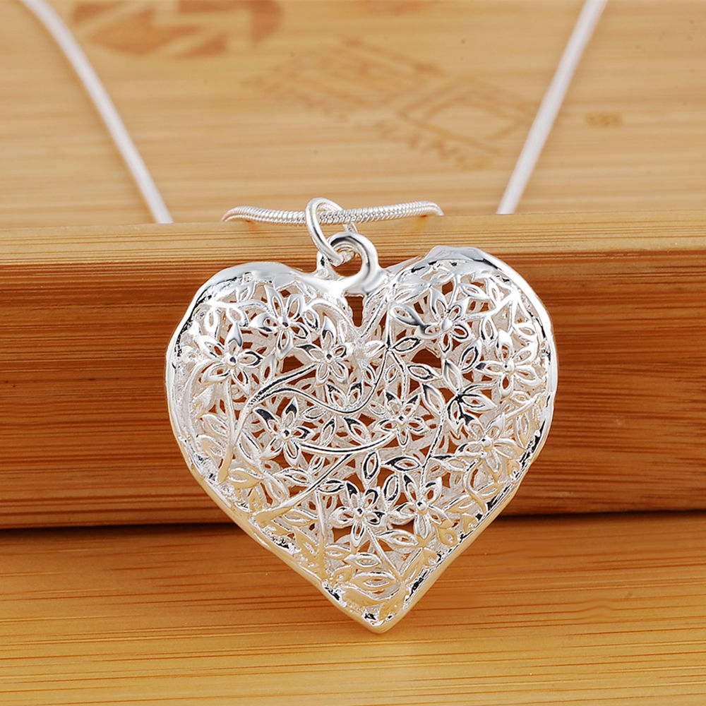 Necklace - Silver Color Jewelry Elegant Charms