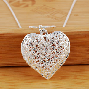 Necklace - Silver Color Jewelry Elegant Charms