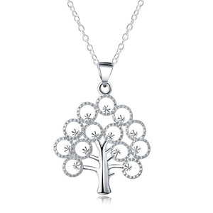 Necklace - Silver Color Jewelry Elegant Charms