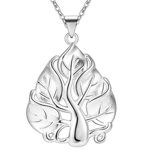 Necklace - Silver Color Jewelry Elegant Charms