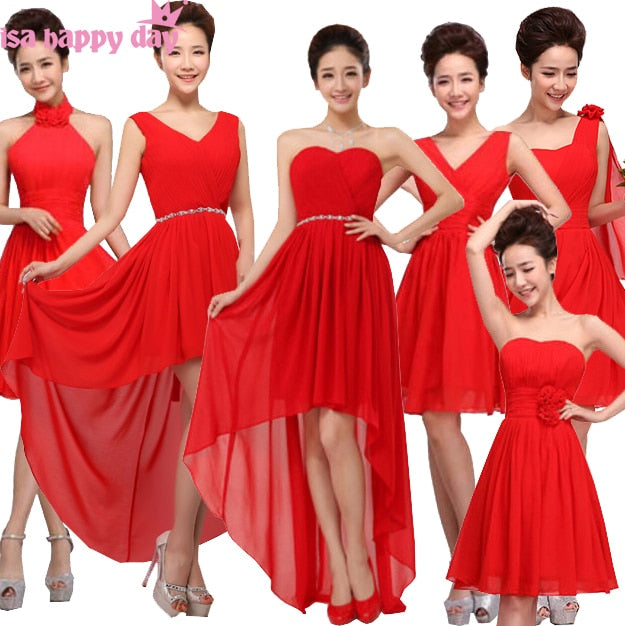 Red Styles Short and Long Elegant Bridesmaid