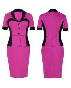 Bodycon Knee Length Office Dress