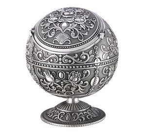 Ashtray - Durable Portable Alloy Round Ball Ashtray