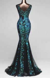 Double-V Mermaid  Evening Dress